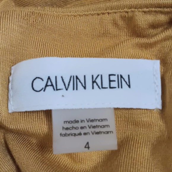 Calvin Klein Mustard Yellow Midi Dress - Picture 10 of 10